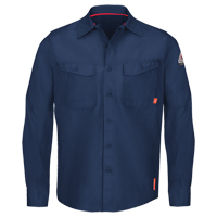 IQ Endurance&reg; Men's Work Shirts, Small, Navy Blue Auto-Cam