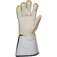Gants pour monteur de ligne, Petit, Paume en Cuir fleur de vache Auto-Cam