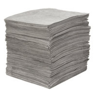 Premium Meltblown Sorbent Pads, Universal, 15" x 18", 25 gal. Absorbancy Auto-Cam
