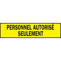 Warning Barricade Tape, French, 3" W x 200' L, 3.5 mils, Black on Yellow Auto-Cam