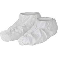 KleenGuard A40 Shoe Covers, One Size, Microporous, White Auto-Cam
