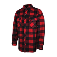 Chemise &agrave; carreaux en molleton solaire, Hommes, Grand, Rouge Auto-Cam