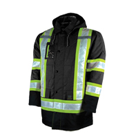 Lined Safety Parka, Black, Large Auto-Cam