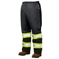 Lined Pull-On Safety Pant, Polyester, Large, Black Auto-Cam