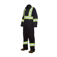 Unlined Safety Coveralls, Large, Navy Blue Auto-Cam
