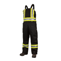 Lined Safety Overalls, Polyester/Polyurethane, Large, Black Auto-Cam