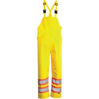 Open Road&reg; Bib Pants, Polyester, Small, High Visibility Lime-Yellow Auto-Cam