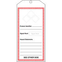 Tr&egrave;s grande &eacute;tiquette SGH, Papier cartonn&eacute;, 3-7/8" la x 8-1/2" h, Anglais Auto-Cam