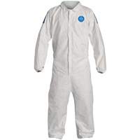 Coveralls, Medium, White, Tyvek&reg; 400 D Auto-Cam