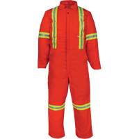 Deluxe Reflective Coveralls, 36, Orange Auto-Cam