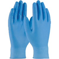 Gants jetables, Petit, Nitrile, 4 mils, Sans poudre, Bleu Auto-Cam