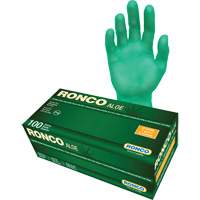 Disposable Gloves with Aloe, X-Large, Vinyl, 5-mil, Powder-Free, Green Auto-Cam