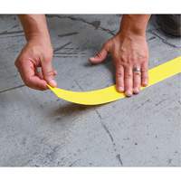 Tough-Mark Heavy-Duty Floor Marking, Rectangle, 48" L x 2" W, Yellow, Polyethylene Auto-Cam