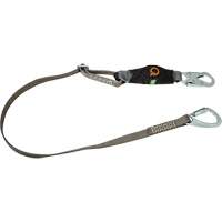 V-Series Tie-Back Lanyard, 6', Carabiner Center, Snap Hook Leg Ends, Polyester Auto-Cam