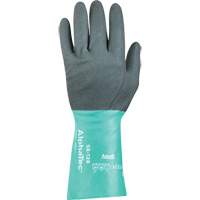 AlphaTec&reg; 58-128 Chemical-Resistant Gloves, Size 7, 13" L, Nitrile, Nylon Inner Lining, 7-mil Auto-Cam