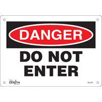 Enseigne Do Not Enter, 7" x 10", Plastique, Anglais Auto-Cam