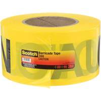 Scotch&reg; Buried Barricade Tape, English, 3" W x 1000' L, 2 mils, Black on Yellow Auto-Cam