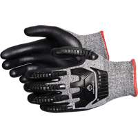 TenActiv Anti-Impact Cut-Resistant Composite Knit Gloves, 6, Synthetic Palm, Knit Wrist Cuff Auto-Cam