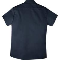 Chemise de travail &agrave; manches courtes en tissu crois&eacute;, Hommes, 4T-Grand, Bleu marine Auto-Cam