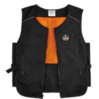 Veste de refroidissement &agrave; changement de phase l&eacute;g&egrave;re avec sachets 6260 Chill-Its, Petit/Moyen, Noir Auto-Cam