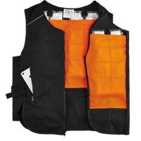 Veste de refroidissement &agrave; changement de phase l&eacute;g&egrave;re avec sachets 6260 Chill-Its, Petit/Moyen, Noir Auto-Cam