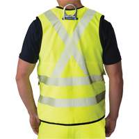 Ripstop Surveyor's Vest, High Visibility Lime-Yellow, Small, Polyester Auto-Cam