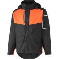 West Coast Waterproof Jacket, Polyester, Small, Black/Orange Auto-Cam