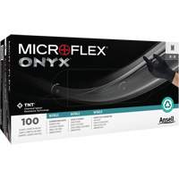 Gants Onyx, Petit, Nitrile, 3,5 mils, Sans poudre, Noir Auto-Cam