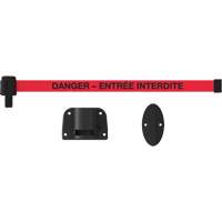 Plus Wall Mount Barrier System, Plastic, Screw Mount, 15', Red Tape SGQ823 | Auto-Cam
