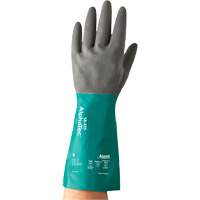 AlphaTec&reg; 58-435 Series Chemical Resistant Gloves, Size 7, 15" L, Nitrile, Cotton/Flock-Lined Inner Lining, 10-mil Auto-Cam