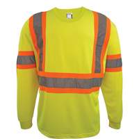 Chemise de s&eacute;curit&eacute; &agrave; manches longues, Polyester, 2T-Grand, Jaune lime haute visibilit&eacute; Auto-Cam