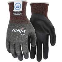 Ninja&reg; Max Cut Resistant Gloves, Size Large, 10 Gauge, Bi-Polymer Coated, Dyneema&reg; Shell, ASTM ANSI Level A3 Auto-Cam