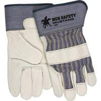 Mustang Fitters Gloves, Large, Grain Cowhide Palm, Fleece Inner Lining Auto-Cam