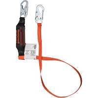 Titan Shock-Absorbing Lanyard, 6', Locking Snap Hook Center, Locking Snap Hook Leg Ends, Polyester Auto-Cam