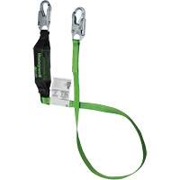 Miller&reg; HP Shock-Absorbing Lanyard, 6', Locking Snap Hook Center, Locking Snap Hook Leg Ends, Polyester Auto-Cam
