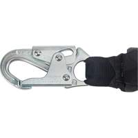 Miller&reg; HP Shock-Absorbing Lanyard, 4', Locking Rebar Hook Center, Locking Snap Hook Leg Ends, Polyester Auto-Cam