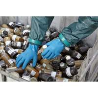 AlphaTec&reg; 04-003 Chemical Resistant Gloves, Size 8, 14" L, Nitrile/PVC, Fleece Inner Lining, Winter Weight Auto-Cam