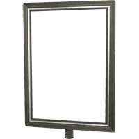 Heavy-Duty Vertical Sign Holder for Classic Posts, Satin Chrome Auto-Cam