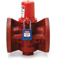 Housse de s&eacute;curit&eacute; pour fontaine et dispositif de cadenassage pour robinet &agrave; tournant, Ensemble Vanne/Robinet &agrave; eau Auto-Cam