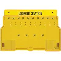 Trilingual Covered Lock Station, None Padlocks, 10 Padlock Capacity, Padlocks Not Included Auto-Cam