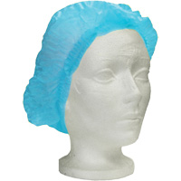 Ronco Care Pleated Bouffant Cap, Polypropylene, 24", Blue Auto-Cam