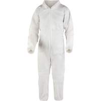 Premium Coveralls, 2X-Large, White, Microporous Auto-Cam