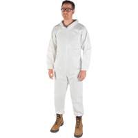 Premium Coveralls, 2X-Large, White, Microporous Auto-Cam
