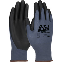 G-Tek&reg; NeoFoam&reg; Seamless Knit Coated Gloves, X-Small, Polyurethane Coating, 15 Gauge, Nylon Shell Auto-Cam