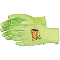 Gants &agrave; haute visibilit&eacute; en fibre de filament composite r&eacute;sistants aux coupures, Taille 5, Calibre 18, Rev&ecirc;tement Mousse de nitrile, Enveloppe en TenActiv, ANSI/ISEA 105 niveau 4 Auto-Cam