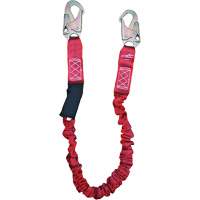 Longe amortisseuse interne ShockSorb, 6', Point d'ancrage &agrave; Crochet mousqueton, Crochet mousqueton aux jambes, Polyester Auto-Cam