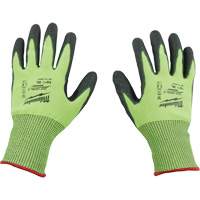 High Visibility Dipped Gloves, Small, 15 Gauge, Polyurethane Coated, ASTM ANSI Level A5 Auto-Cam