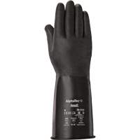 AlphaTec&reg; 38-514 Gloves, Size 7, 14" L, Butyl Rubber, 14-mil Auto-Cam