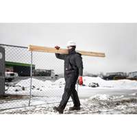 Salopette GridIron de longueur standard avec fermeture &agrave; glissi&egrave;re jusqu'&agrave; la cuisse, Hommes, Grand, Noir Auto-Cam