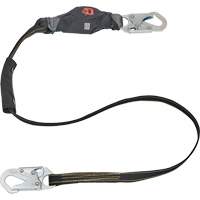 Anti-Corrosion Energy Absorbing Lanyard, 6', Rebar Hook Center, Snap Hook Leg Ends, Polyester Auto-Cam